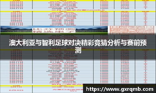必一运动澳大利亚与智利足球对决精彩竞猜分析与赛前预测